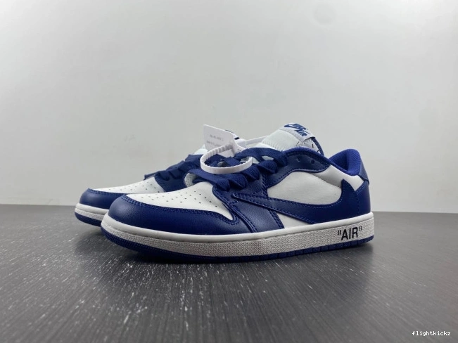 1 JORDAN SCOTT AIR CUSTOM X DM7890-101 TRAVIS X OFF-WHITE 1001